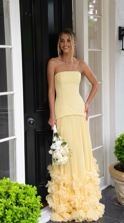 Rochelle | Strapless Floral Maxi Dress