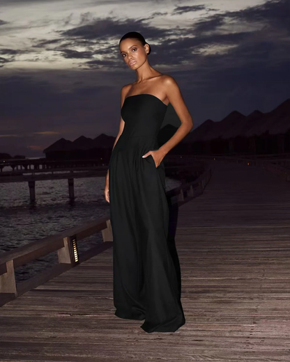 Celeste | Women's Luxe Flow Wide Leg Occasion Jumpsuit