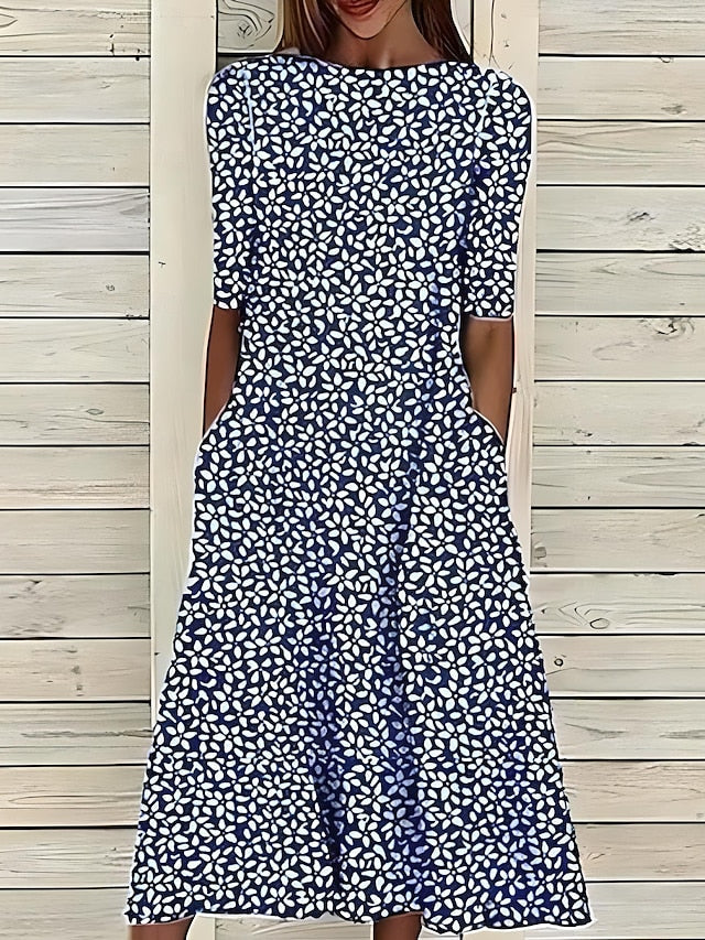 Sela | Coastal Floral Midi Dress