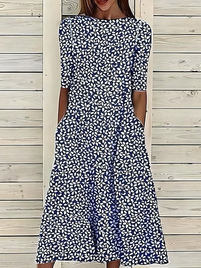 Sela | Coastal Floral Midi Dress